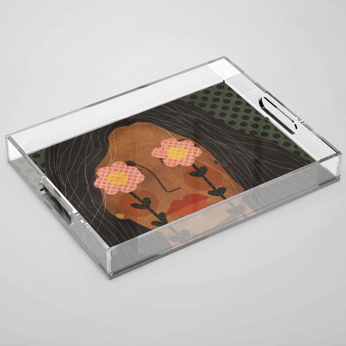 Future is Floral Acrylic Tray Gallery Image 1