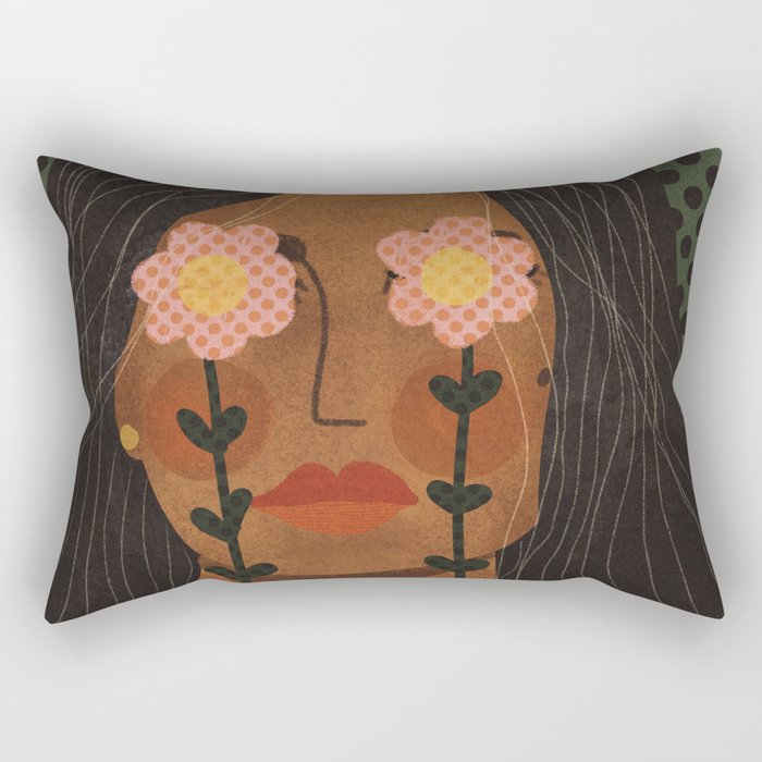 Future is Floral Rectangular Pillow Gallery Image 1