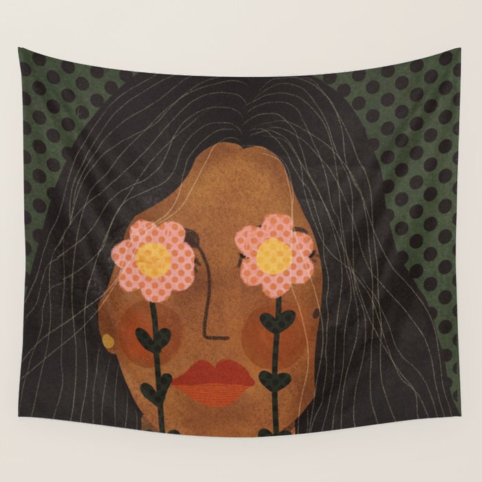 Future is Floral Wall Tapestry Gallery Image 1