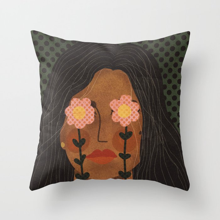Future is Floral Throw Pillow Gallery Image 6