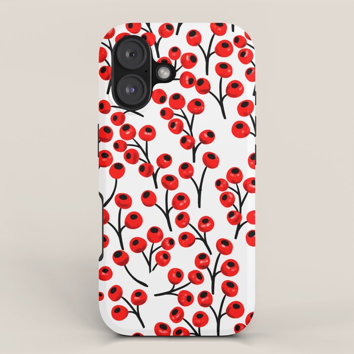 Christmas red fruit - pattern no 4 iPhone Case Gallery Image 1