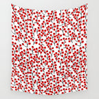 Christmas red fruit - pattern no 4 Wall Tapestry Gallery Image 4