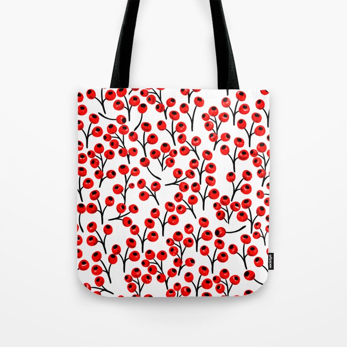 Christmas red fruit - pattern no 4 Tote Bag Gallery Image 1