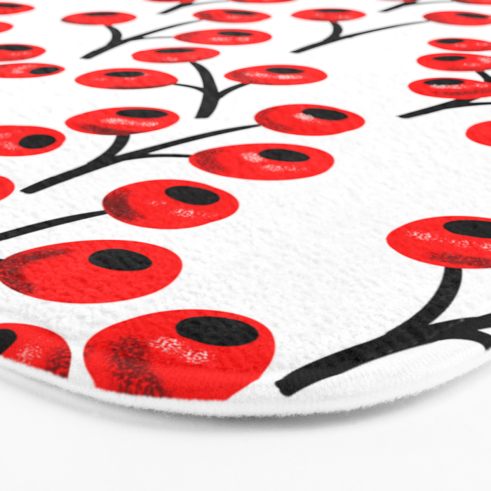 Christmas red fruit - pattern no 4 Bath Mat Gallery Image 3