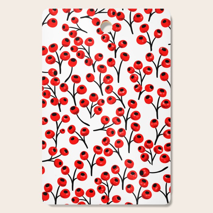 Christmas red fruit - pattern no 4 Cutting Board Gallery Image 1