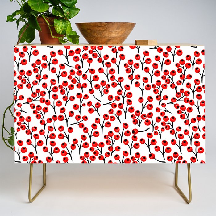 Christmas red fruit - pattern no 4 Credenza Gallery Image 1