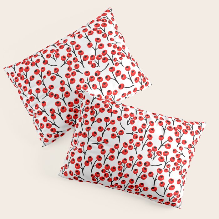 Christmas red fruit - pattern no 4 Pillow Sham Gallery Image 1