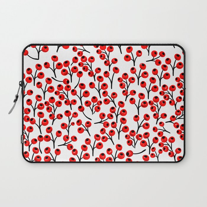 Christmas red fruit - pattern no 4 Laptop Sleeve Gallery Image 1