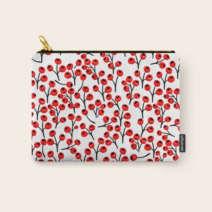 Christmas red fruit - pattern no 4 Carry All Pouch Gallery Image 1