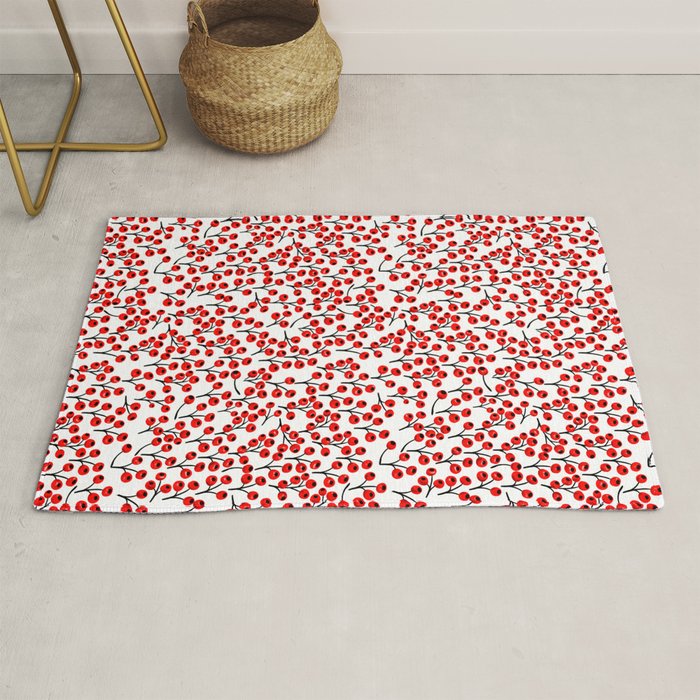 Christmas red fruit - pattern no 4 Rug Gallery Image 1