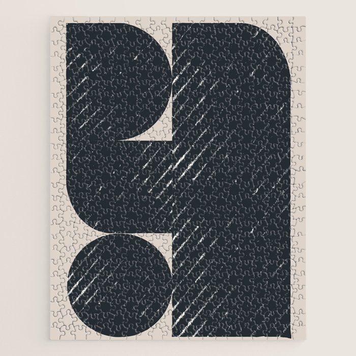 Mid Century Modern Geometric Shape  Jigsaw Puzzle Gallery Image 1