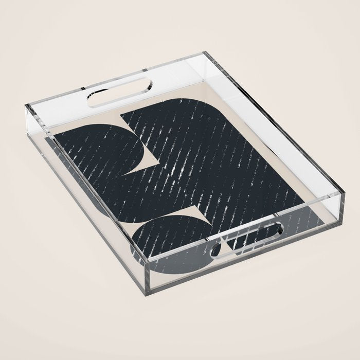 Mid Century Modern Geometric Shape  Acrylic Tray Gallery Image 1