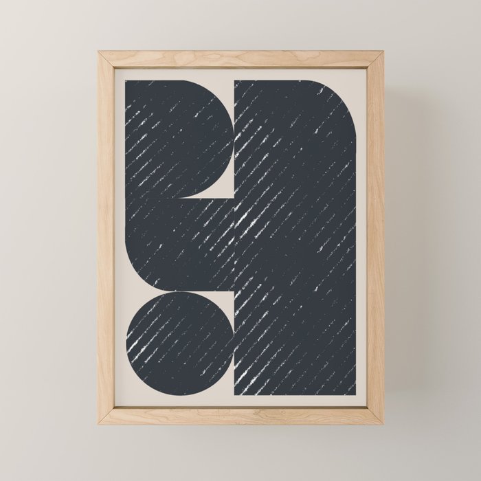 Mid Century Modern Geometric Shape  Mini Art Print Gallery Image 1