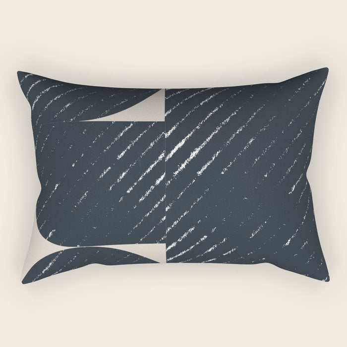 Mid Century Modern Geometric Shape  Rectangular Pillow Gallery Image 1