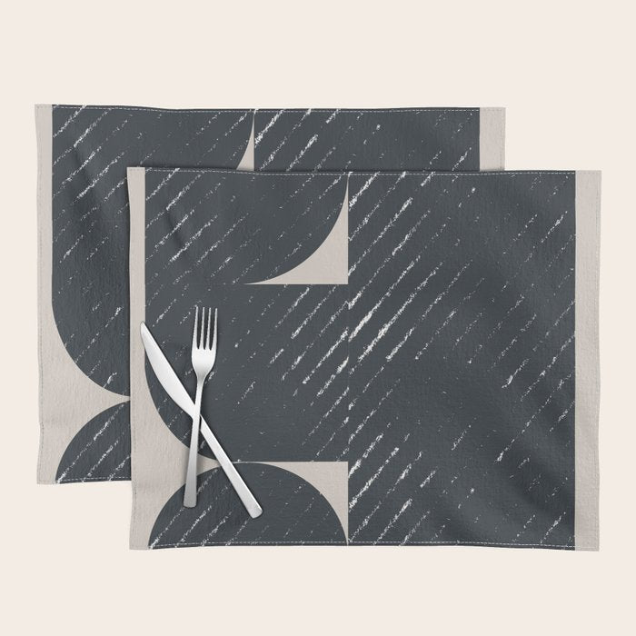 Mid Century Modern Geometric Shape  Placemat Gallery Image 1