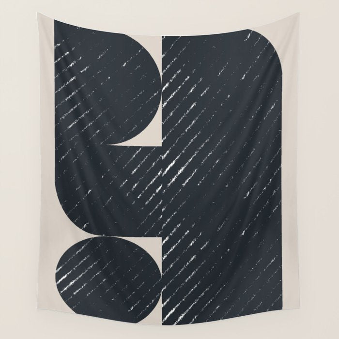 Mid Century Modern Geometric Shape  Wall Tapestry Gallery Image 4