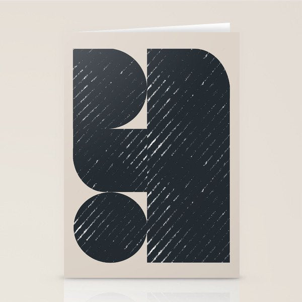Mid Century Modern Geometric Shape  Stationery Card Gallery Image 1