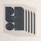 Mid Century Modern Geometric Shape  Wrapping Paper Gallery Image 3
