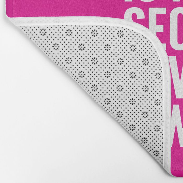 Feminist is My Second Favorite F-Word (Pink) Bath Mat Gallery Image 2