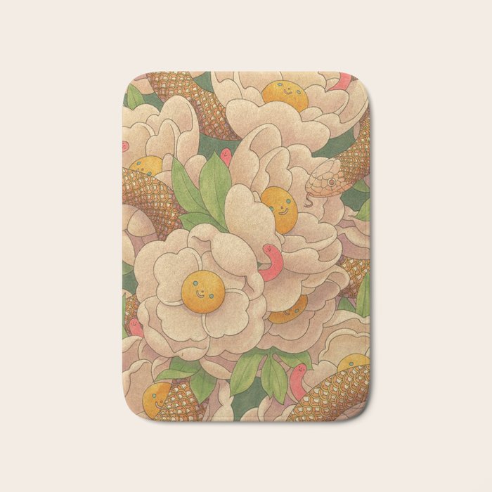 Happy Floral Bath Mat Gallery Image 1