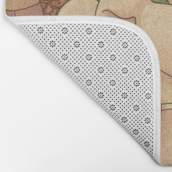 Happy Floral Bath Mat Gallery Image 2