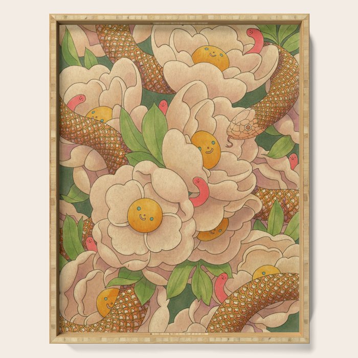 Happy Floral Serving Tray Gallery Image 1