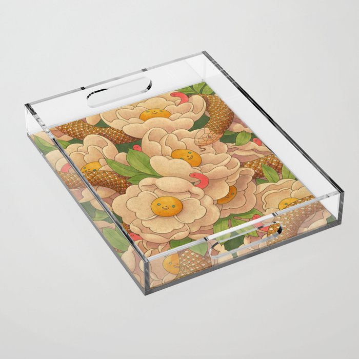 Happy Floral Acrylic Tray Gallery Image 1
