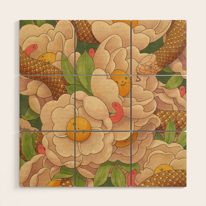 Happy Floral Wood Wall Art Gallery Image 1