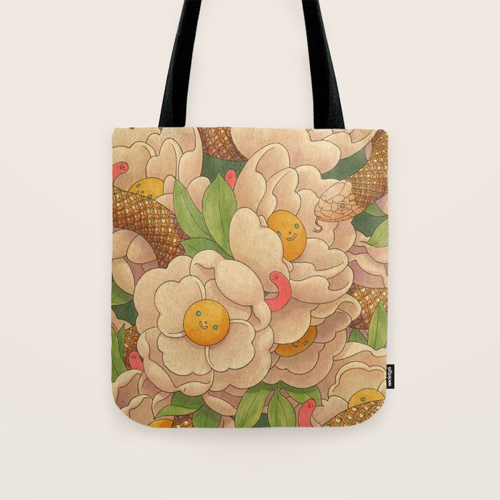 Happy Floral Tote Bag Gallery Image 1