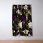 Dutch Vintage Midnight Flower Garden  Window Curtain Gallery Image 3