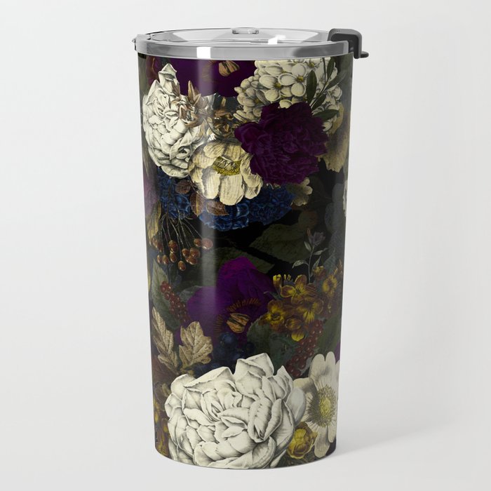 Dutch Vintage Midnight Flower Garden  Travel Mug Gallery Image 2