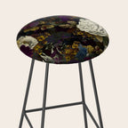 Dutch Vintage Midnight Flower Garden  Stool Gallery Image 2