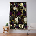 Dutch Vintage Midnight Flower Garden  Window Curtain Gallery Image 5