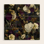 Dutch Vintage Midnight Flower Garden  Wood Wall Art Gallery Image 1