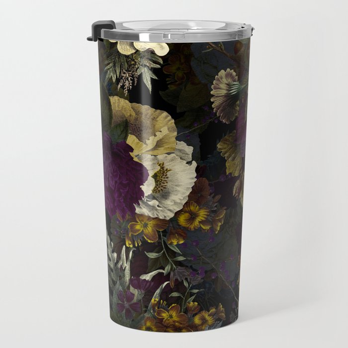 Dutch Vintage Midnight Flower Garden  Travel Mug Gallery Image 3