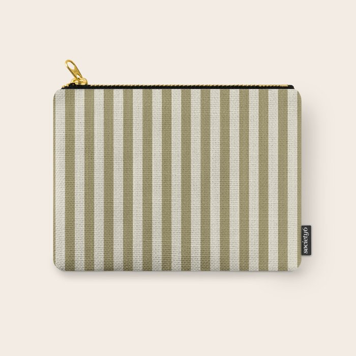 Olive Green Stripes Carry All Pouch Gallery Image 1