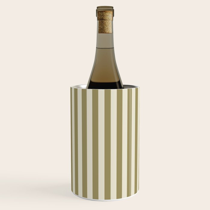 Olive Green Stripes Wine Chiller Gallery Image 2