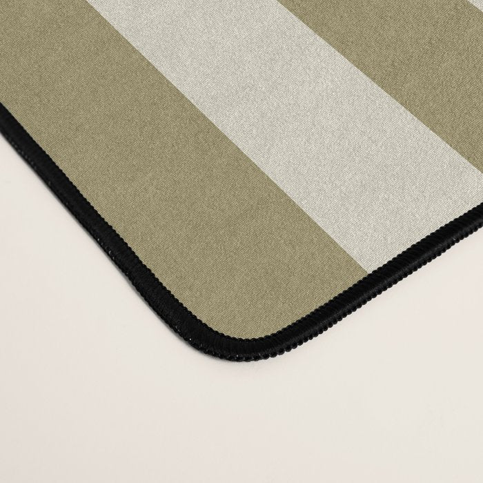 Olive Green Stripes Desk Mat Gallery Image 4