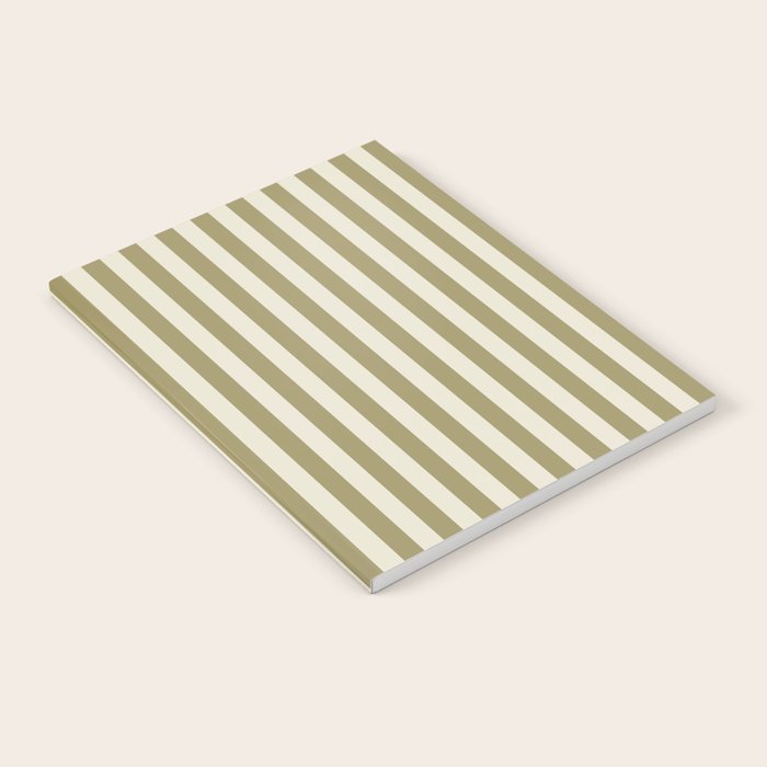 Olive Green Stripes Notebook Gallery Image 1