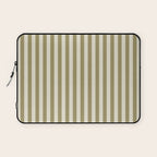 Olive Green Stripes Laptop Sleeve Gallery Image 1