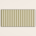 Olive Green Stripes Desk Mat Gallery Image 3