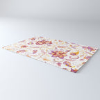 Exotic Oriental Chintz Peach Pink Floral Pattern Rug Gallery Image 3