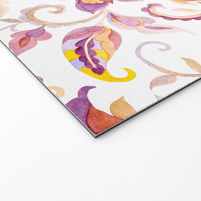 Exotic Oriental Chintz Peach Pink Floral Pattern Welcome Mat Gallery Image 2