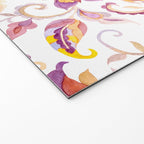Exotic Oriental Chintz Peach Pink Floral Pattern Welcome Mat Gallery Image 2