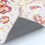 Exotic Oriental Chintz Peach Pink Floral Pattern Rug Gallery Image 4