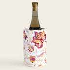 Exotic Oriental Chintz Peach Pink Floral Pattern Wine Chiller Gallery Image 2