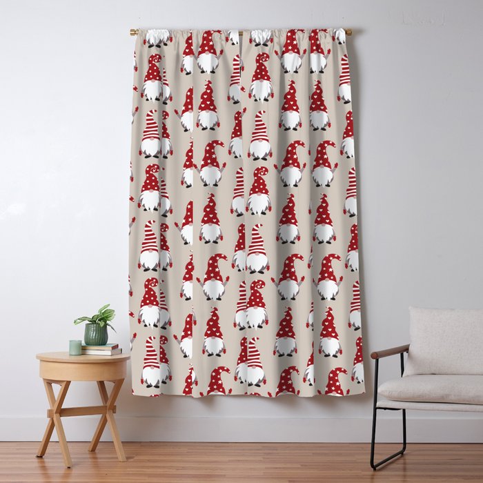 Christmas Gnomes Polka Pattern Window Curtain Gallery Image 5