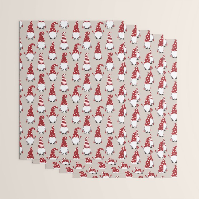 Christmas Gnomes Polka Pattern Wrapping Paper Gallery Image 3