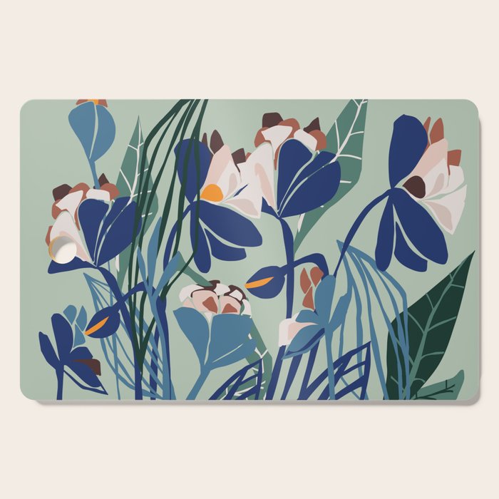 Beauty outside - mint floral Cutting Board Gallery Image 1