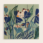 Beauty outside - mint floral Wood Wall Art Gallery Image 1